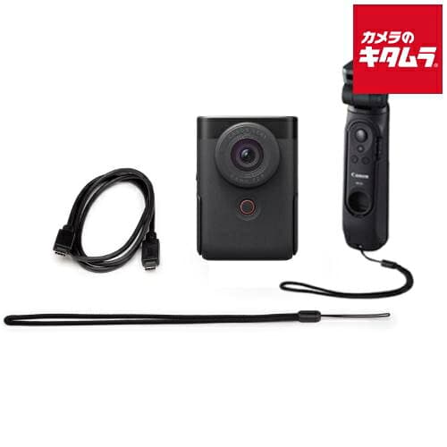 キヤノン PowerShot V10 トライポッドグリップキット ブラック Canon コンパクトデジタルカメラ Vlog対応 4K動画撮影 高画質 Wi-Fi搭載 《納期約1－2週間》