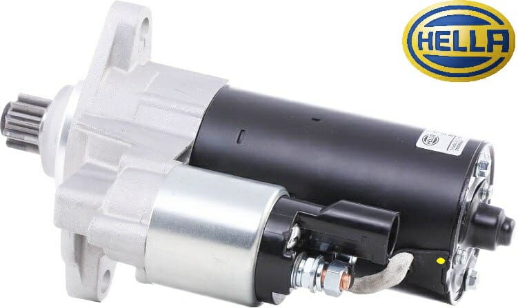 【M's】 VW ニュービートル 9C 1C キャディ 2K 2C CC 358 イオス 1F HELLA スターターモーター セルモーター エンジンスターター OEM パーツ 部品 社外品 電装品 補修 フォルクスワーゲン シーシー 8EA012526191 02E911023H 02E911023HX 02E911023L 02E911023LX
