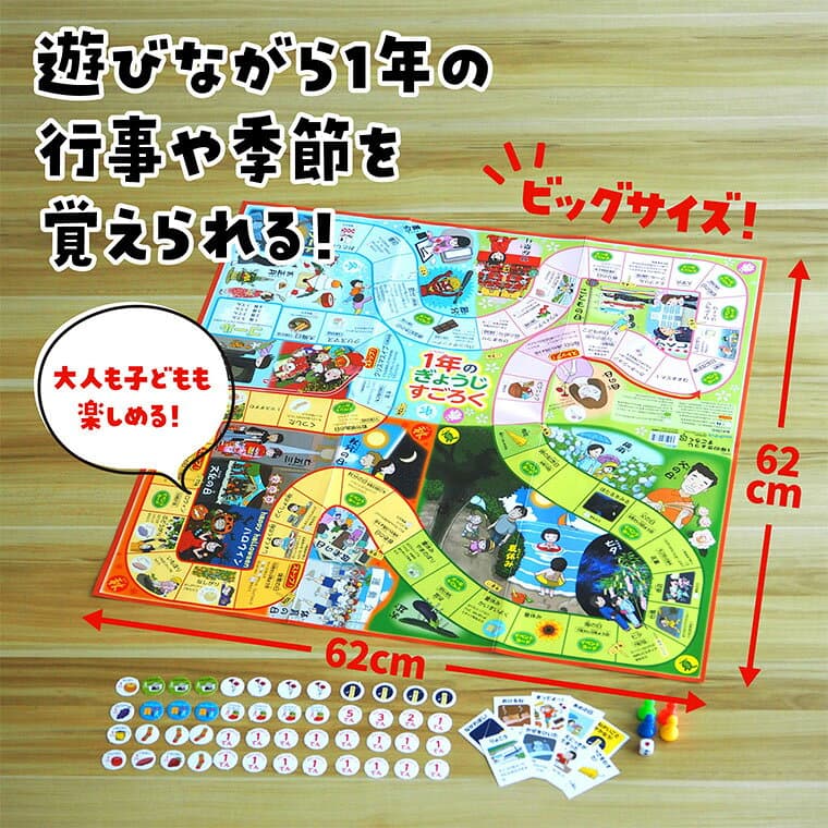 1年のぎょうじすごろく 1個入 / ボードゲーム すごろく ゲーム 行事 季節 春夏秋冬 イベント テーブルゲーム 学習 子ども 幼児 幼稚園 保育園 小学生 お正月 ホビー 玩具 おもちゃ オモチャ 脳トレ 景品 プレゼント 暇つぶし 室内遊び アーテック artec 【ゆうパケット対応】 thumbnail 3