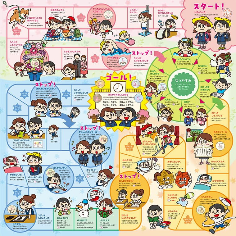わくわく小学校すごろく 1個入 / ボードゲーム すごろく ゲーム 小学校 行事 入学 テーブルゲーム 学習 子ども 幼児 幼稚園 保育園 小学生 お正月 ホビー 玩具 おもちゃ オモチャ 脳トレ 景品 イベント プレゼント 暇つぶし 室内遊び アーテック artec 【ゆうパケット対応】