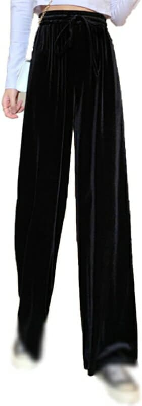レディース ハイウエスト ベルベット ワイドパンツ ゆったり 着痩せ スリム カジュアル ベロア パンツ ベルベット きれいめ ボトムス ズボン レトロ プリーツパンツ 体型カバー OL ルーム ウェ