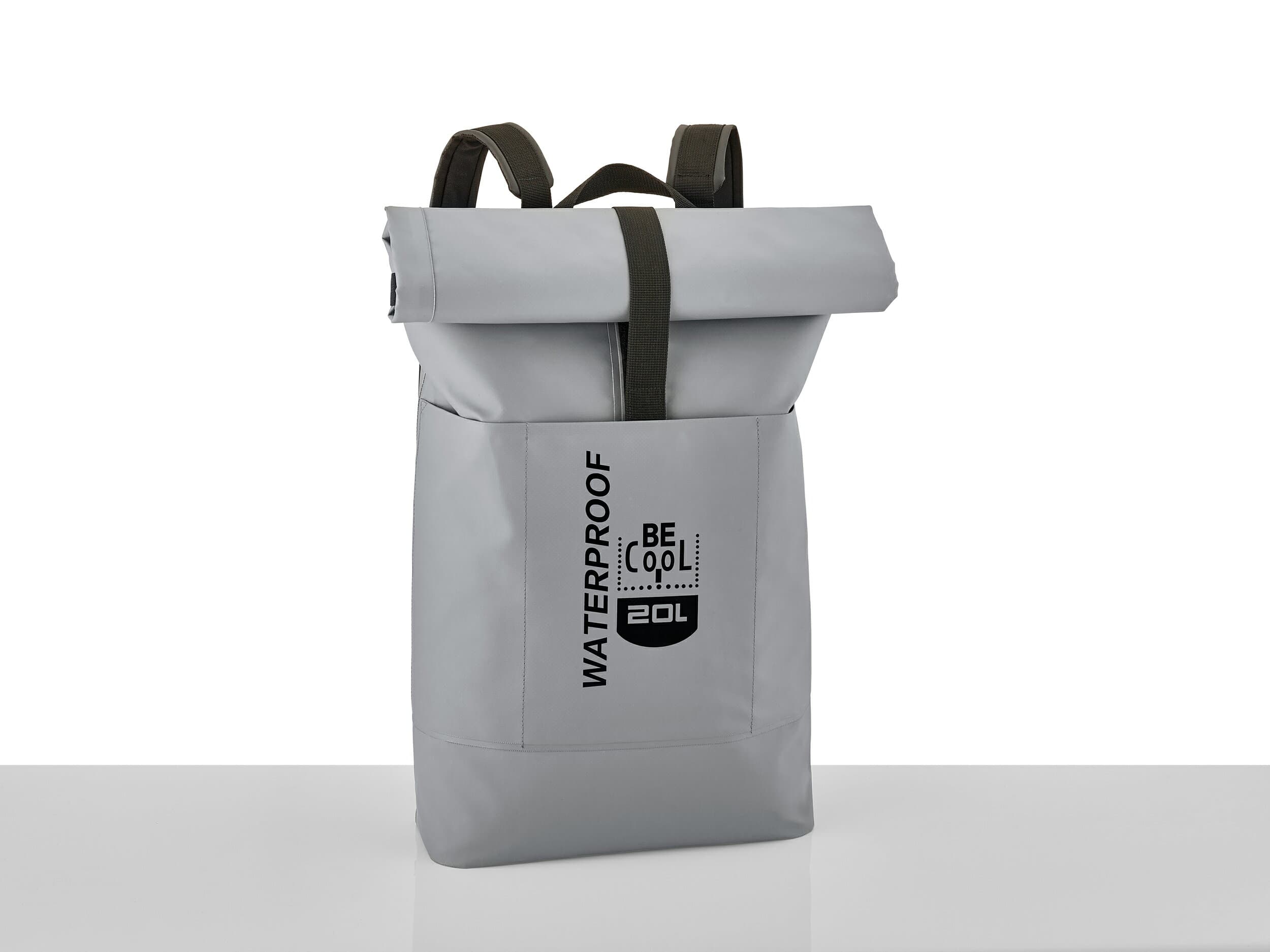 【20%引き】チューブバッグ20L グレー 防水バッグ 保冷バッグ 断熱 保冷 防水 アウトドア 低登山 軽登山 ロングトレイル ハイキング 釣り ロールトップ 面テープ マジックテープ キャンプ 防災 リュック バッグ シンプルギア