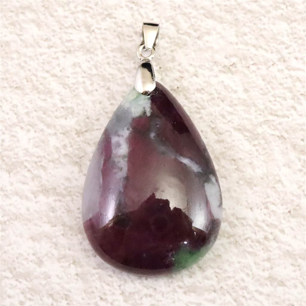 ナイジェリア産ルビーイン ゾイサイト クォーツ ペンダントトップ 11.6g