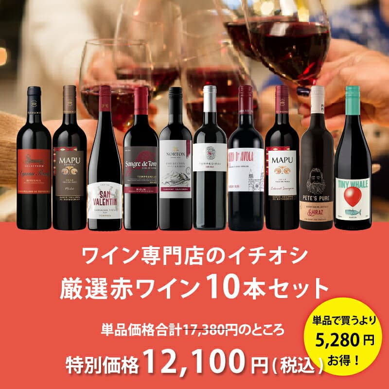 エノテカ ワイン専門店のイチオシ！エノテカ厳選赤ワイン10本セット PA9-1 [750ml x 10] ワイン ワインセット 飲み比べ 送料無料【AM9時迄最短当日出荷】 thumbnail 3