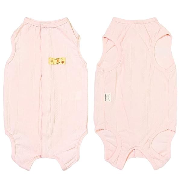 PET 術後服 猫 犬術後服 避妊手術後 術後ウェア メス オス 傷口 保護 介護服 小型犬（ベビーピンク XL）