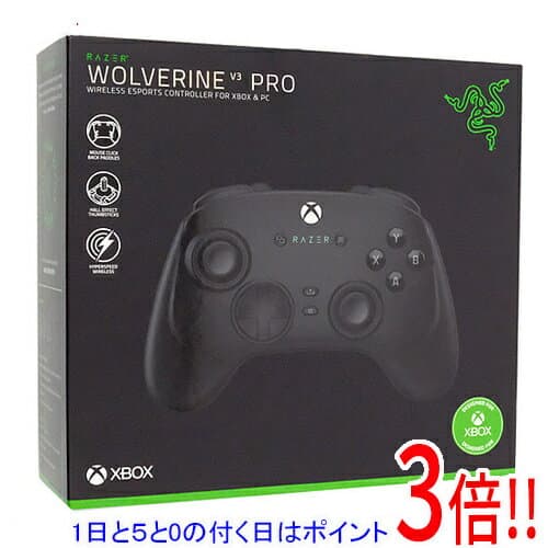 【1日と5.0のつく日、18日はポイント3倍！】【中古】Razer Xbox＆PC用 ワイヤレス eスポーツコントローラー Wolverine V3 Pro RZ06-05200100-R3M1 元箱あり