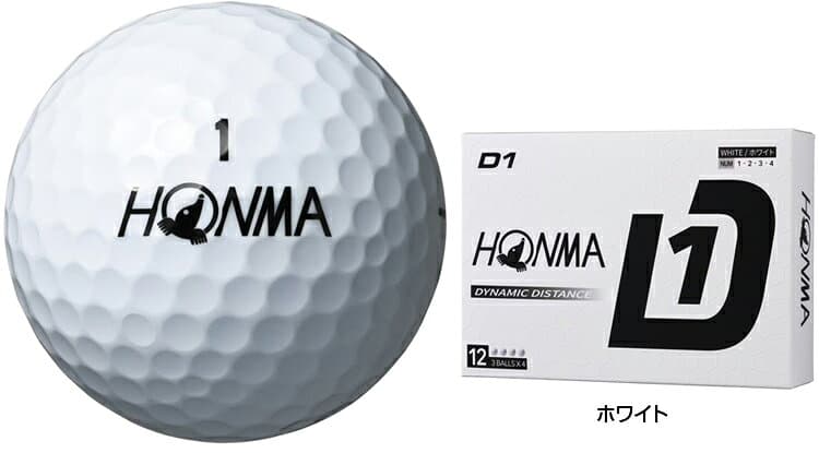 【まとめ買い】HONMA GOLF 本間ゴルフ 日本正規品 2024年モデル ホンマ D1 ゴルフボール3ダースパック(36個入) 「 BT2401 」 【当店在庫品】 thumbnail 2