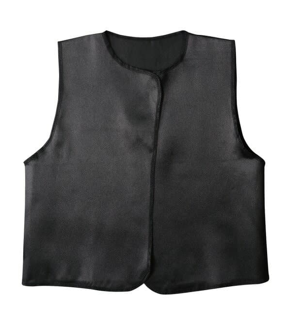 ソフトサテンベスト　C　黒【14524】 アーテック