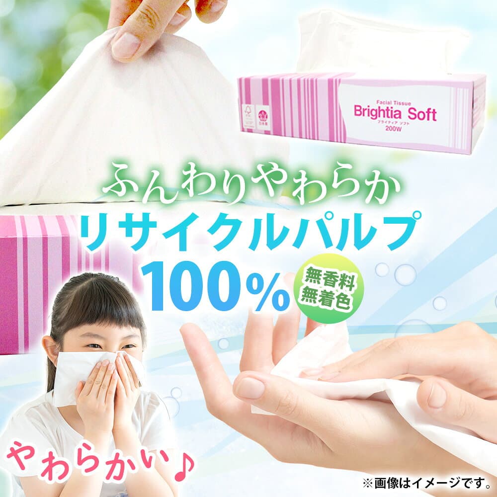 【ふるさと納税】≪選べる 内容量 ≫ ブライティア ソフト ボックスティッシュ 200組 400枚 60箱 & 15箱 (5箱×3) BOX 日本製 まとめ買い ティッシュ リサイクル 長持 防災 常備品 日用雑貨 消耗品 生活必需品 備蓄 ペーパー 紙 北海道 倶知安町 日用品 thumbnail 2