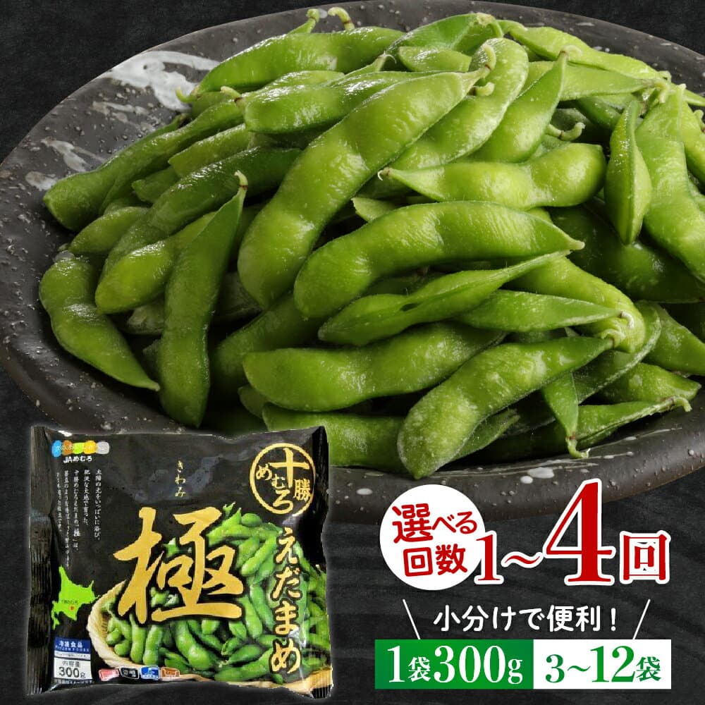【ふるさと納税】＼ レビュー高評価 ! ／ 北海道産 枝豆 「極」《 選べる : 3袋 / 9袋　お届け回数 : 1回 / 3回 / 4回 》 / えだまめ 冷凍 ビール おつまみ 送料無料 特産品 お手軽 お酒 晩酌 お取り寄せ 送料無料 北海道 十勝 芽室町