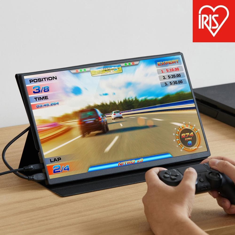 【ふるさと納税】 ポータブルモニター ポータブル モニター アイリスオーヤマ 15.6インチ ブラック 1920×1080 コンパクト 軽量RAM 薄型ポータブルモニター USBケーブル HDMIケーブル おすすめ 人気 アイリス DP-EF164S-B