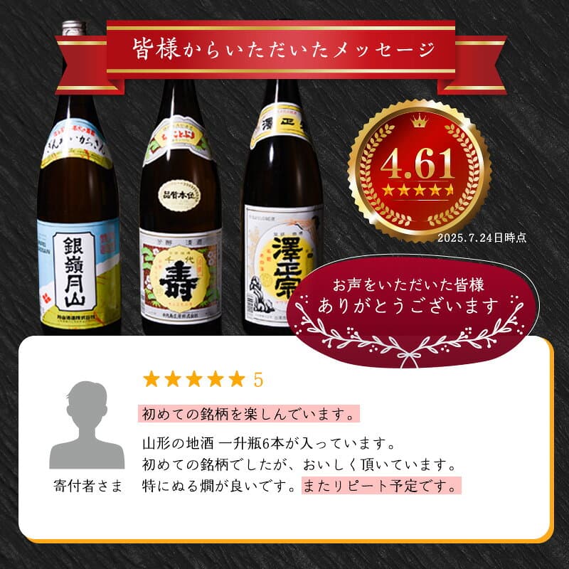 【ふるさと納税】 日本酒 飲み比べ 一升瓶 3本 6本 本数が選べる 1800ml セット 酒 お酒 さけ サケ 地酒 晩酌 酒造 山形 お取り寄せ 詰め合わせ 詰合せ 家飲み 千代寿虎屋 月山酒造 古澤酒造 東北 山形県 寒河江市 送料無料 thumbnail 2