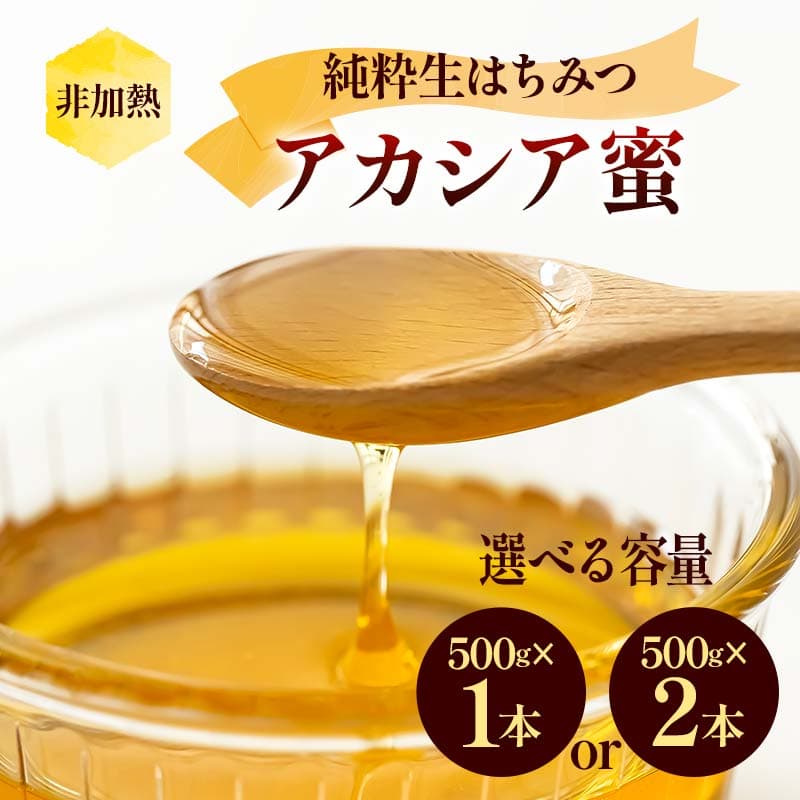 【ふるさと納税】＼容量が選べる／非加熱 純粋生はちみつ アカシア蜜 500g～1kg ハチミツ 蜂蜜 健康食品 ダイエット ビタミン F21C-149var