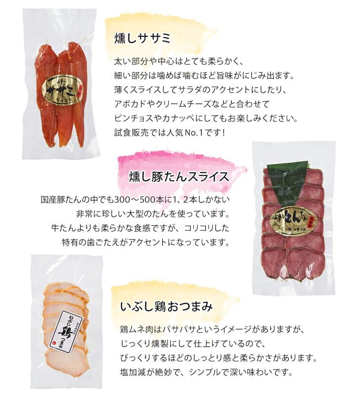 【ふるさと納税】【定期便】とん太のおつまみ燻製セット年3回(3月、6月、9月)｜栃木県 益子町 ふるさと納税 燻製 セット スモーク おつまみ 定期便（AF003） thumbnail 3