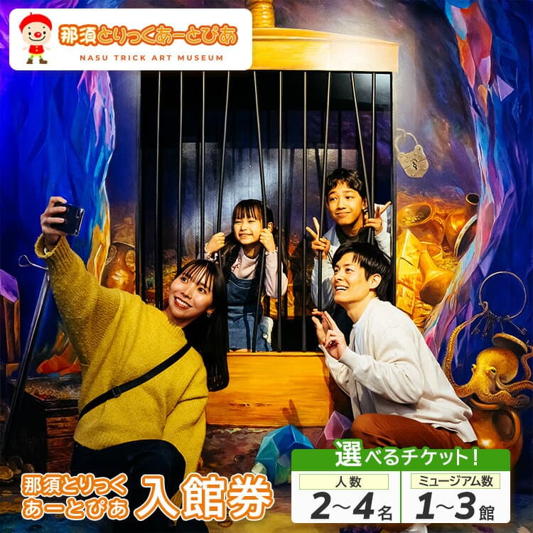 【ふるさと納税】那須とりっくあーとぴあ 入館券｜トリックアート チケット 券 入場券 観光 国内旅行 ファミリー 家族 那須 栃木県 那須町