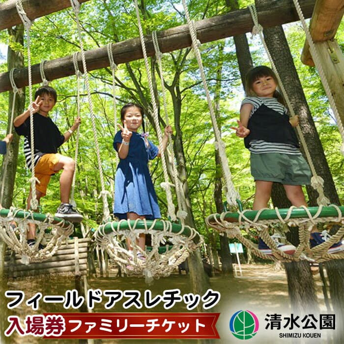 【ふるさと納税】 【清水公園】フィールドアスレチック入場券 ファミリーチケット ／ 家族 仲間 自然 運動 スポーツ 送料無料 千葉県 No.044