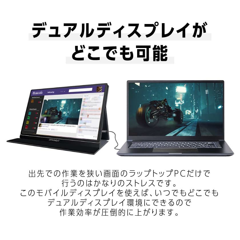 【ふるさと納税】液晶モニター(モバイルモニター) 15.6型ワイド　フルHD(1920×1080)リファビッシュ品_ 液晶モニター モバイルモニター ディスプレイ 15.6型 フルHD ワイド 持ち運び テレワーク PC リファビッシュ 家電 人気 おすすめ【1465894】 thumbnail 3