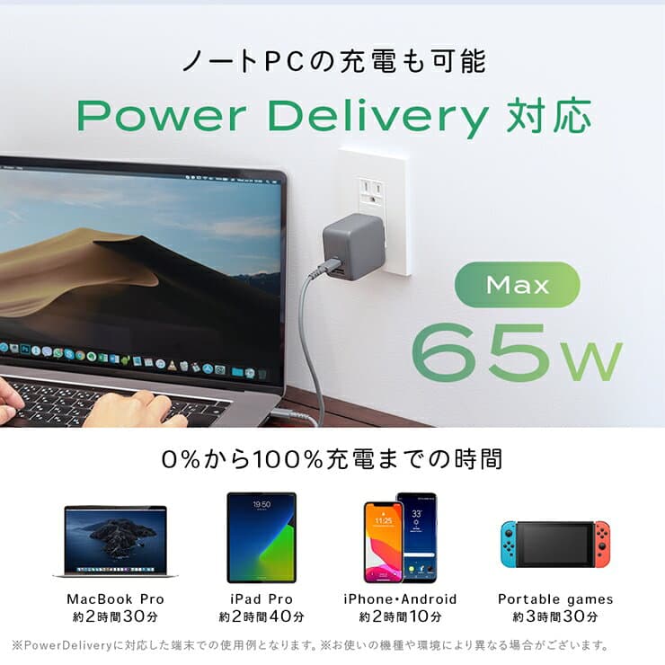 【ふるさと納税】 MOTTERU 充電器 USB タイプC タイプA 対応 軽量 軽い 小型 高出力 PD65W 対応 iPhone iphone アンドロイド スマホ スマートフォン パソコン PC タブレット 充電 スマホ充電器 家電 ガジェット モッテル 雑貨 神奈川 海老名 MOT-ACPD65WU1 thumbnail 3