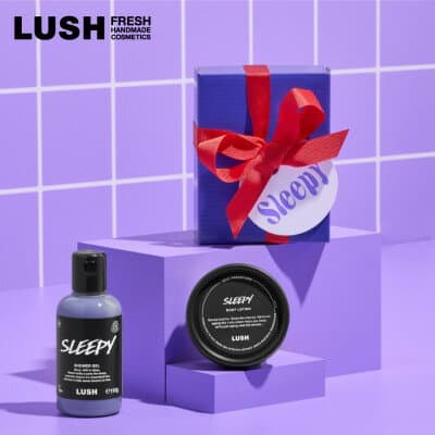 【ふるさと納税】LUSH ラッシュ スリーピー ギフト　バスアイテム2個セット_ LUSH ラッシュ バスグッズ シャワージェル ボディローション バスアイテム セット ラベンダー 美容 コスメ ボディケア 日用品 贈答 ギフト プレゼント 神奈川県 送料無料 【1550091】
