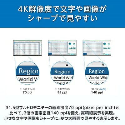 【ふるさと納税】【国内生産】EIZO 31.5型4K液晶モニター FlexScan EV3240X ホワイト_ 液晶 モニター パソコン pcモニター ゲーミングモニター USB Type-C 【1402136】 thumbnail 3