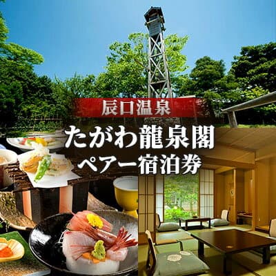【ふるさと納税】【能登半島地震復興支援】辰口温泉 たがわ龍泉閣露天風呂付「椿苑」ペアー宿泊券 旅行 チケット