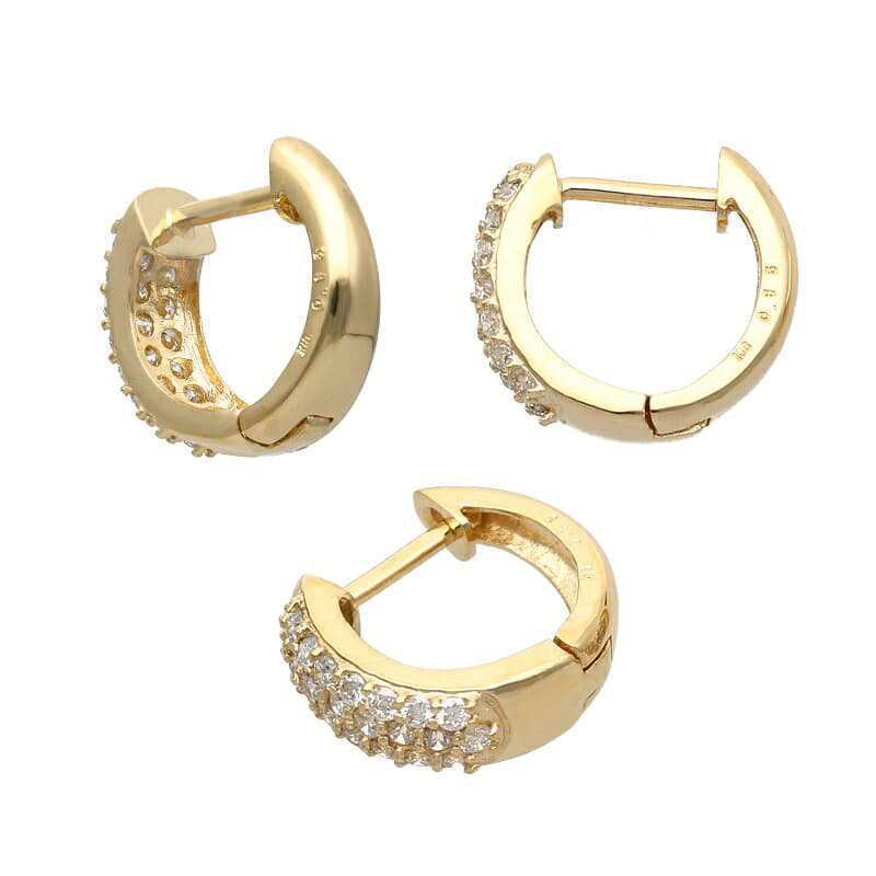 【ふるさと納税】＜ 甲府ジュエリー ＞ ピアス レディース ジュエリー アクセサリー K18 イエローゴールド ダイヤモンド 0.3カラット フープ おしゃれ ギフト プレゼント ジュエリーケース付 保証書付 k094-140 thumbnail 3