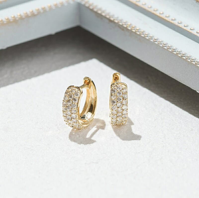【ふるさと納税】＜ 甲府ジュエリー ＞ ピアス ダイヤモンド レディース ジュエリー アクセサリー K18 イエローゴールド 0.5カラット かわいい おしゃれ ギフト プレゼント ジュエリーケース付 保証書付 k094-157 thumbnail 2