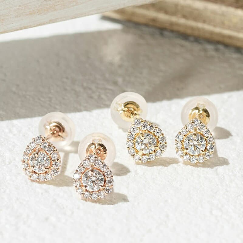 【ふるさと納税】＜ 甲府ジュエリー ＞ ピアス ダイヤモンド K18 レディース ジュエリー アクセサリー イエローゴールド ピンクゴールド ダイヤ 0.34カラット おしゃれ ギフト プレゼント ジュエリーケース付 保証書付 k094-138 thumbnail 2