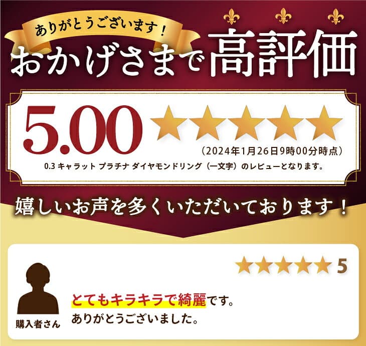 【ふるさと納税】＜ 甲府ジュエリー ＞ 【高評価★5.0】 リング 指輪 レディース ジュエリー アクセサリー ダイヤモンド 0.3カラット プラチナ 定番 上品 ギフト プレゼント 贈り物 誕生日 一文字 ジュエリーケース付 鑑別書付 保証書付 k098-012 thumbnail 2