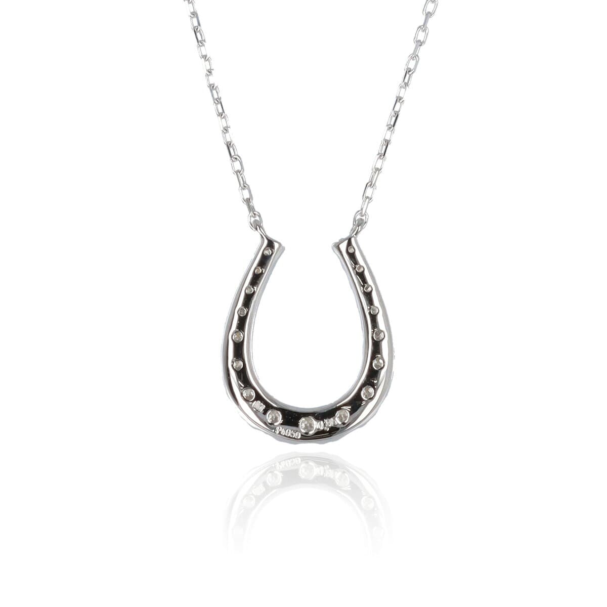 【ふるさと納税】＜ 甲府ジュエリー ＞ ネックレス ペンダント レディース ジュエリー アクセサリー ダイヤモンド 0.35ct プラチナ ホースシュー 馬蹄 スライド式 アジャスター付き 45cm ジュエリーケース付 ギフト プレゼント 鑑別書付 保証書付 k122-037 thumbnail 2