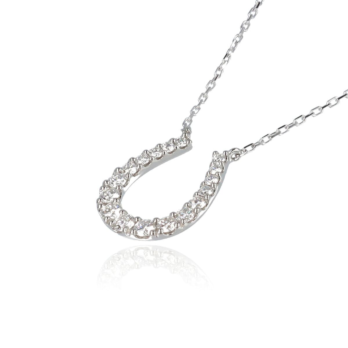 【ふるさと納税】＜ 甲府ジュエリー ＞ ネックレス ペンダント レディース ジュエリー アクセサリー ダイヤモンド 0.35ct プラチナ ホースシュー 馬蹄 スライド式 アジャスター付き 45cm ジュエリーケース付 ギフト プレゼント 鑑別書付 保証書付 k122-037 thumbnail 3