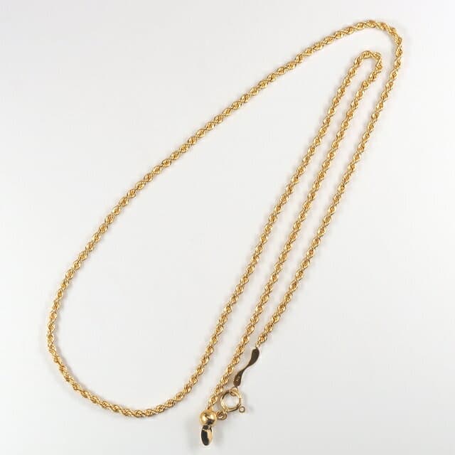 【ふるさと納税】＜ 甲府ジュエリー ＞ ネックレス ペンダント ジュエリー アクセサリー レディース メンズ K18 18金 ロープ rope チェーン 太め 50cm ギフト プレゼント 誕生日 ショッパー付 ジュエリーケース付 保証書付 k107-130 thumbnail 3