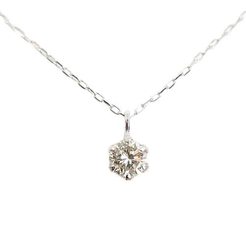【ふるさと納税】＜ 甲府ジュエリー ＞ ネックレス ペンダント ジュエリー レディース アクセサリー ダイヤモンド 0.08ct K10 10金 ホワイトゴールド プチネックレス ジュエリーケース付 鑑別書付 保証書付 認定書付 k131-086 thumbnail 3