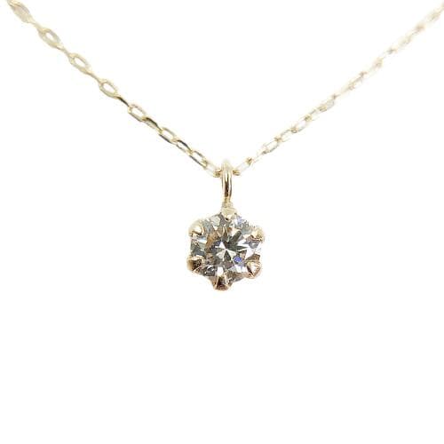 【ふるさと納税】＜ 甲府ジュエリー ＞ ネックレス ペンダント ジュエリー レディース アクセサリー ダイヤモンド 0.08ct K10 10金 イエローゴールド 1粒ジュエリー プチネックレス ジュエリーケース付 鑑別書付 保証書付 認定書付 k131-087 thumbnail 3