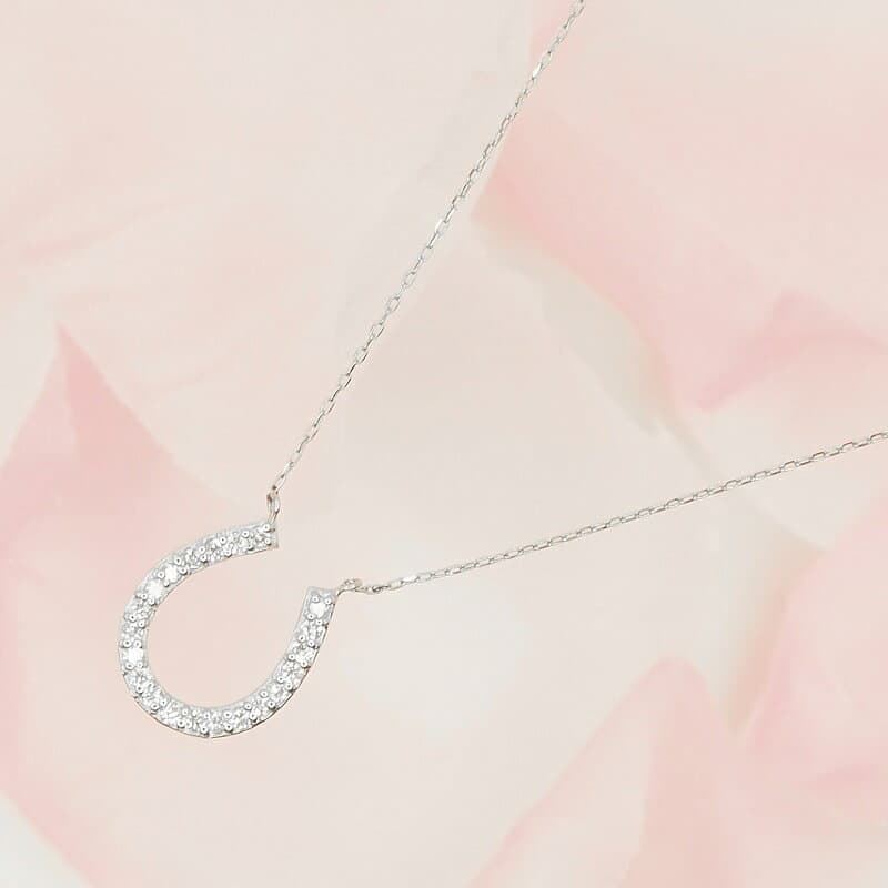 【ふるさと納税】＜ 甲府ジュエリー ＞ ネックレス ペンダント レディース ジュエリー アクセサリー ダイヤモンド 0.10ct 馬蹄 選べる地金 プラチナ ピンクゴールド イエローゴールド 可愛らしい おしゃれ 記念日 ギフト プレゼント ジュエリーケース付 保証書付 k168-031 thumbnail 2
