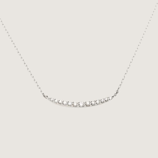 【ふるさと納税】＜ 甲府ジュエリー ＞ ネックレス ペンダント ジュエリー アクセサリー レディース ダイアモンド 0.12ct プラチナ PT900 PT850 三日月 ジュエリーケース付 保証書付 k187-058 thumbnail 2