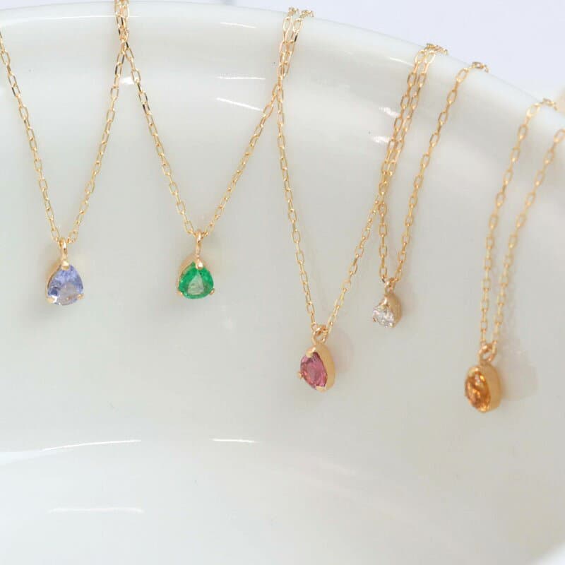 【ふるさと納税】 ＜ 甲府ジュエリー ＞ ペンダント ネックレス ジュエリー レディース アクセサリー K10 YG ガーネット アメジスト アクアマリン ダイヤモンド エメラルド ムーンストーン ルビー ペリドット サファイア ギフト ジュエリーケース付 保証書付 k228-066 thumbnail 2
