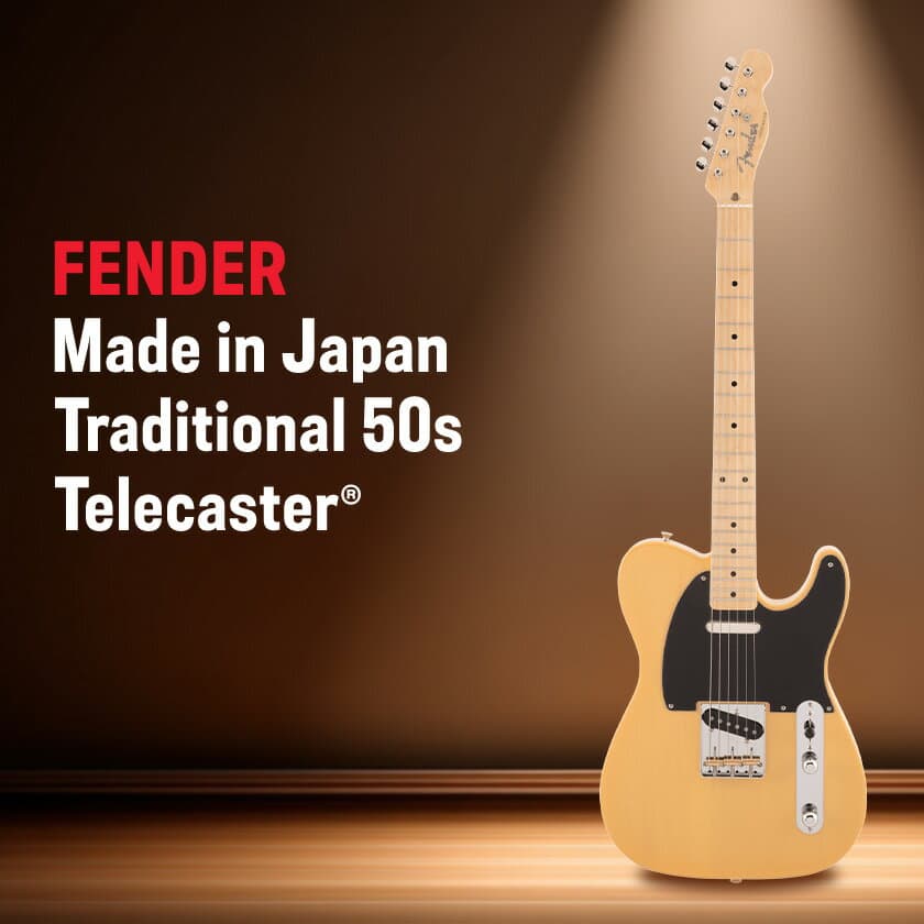 【ふるさと納税】Made in Japan Traditional 50s Telecaster(R)_ ギター テレキャスター フェンダー エレキギター エレキ FENDER TELECASTER ダイナ楽器 楽器 弦楽器 音楽 演奏 日本製 長野県 茅野市 送料無料 【1427225】