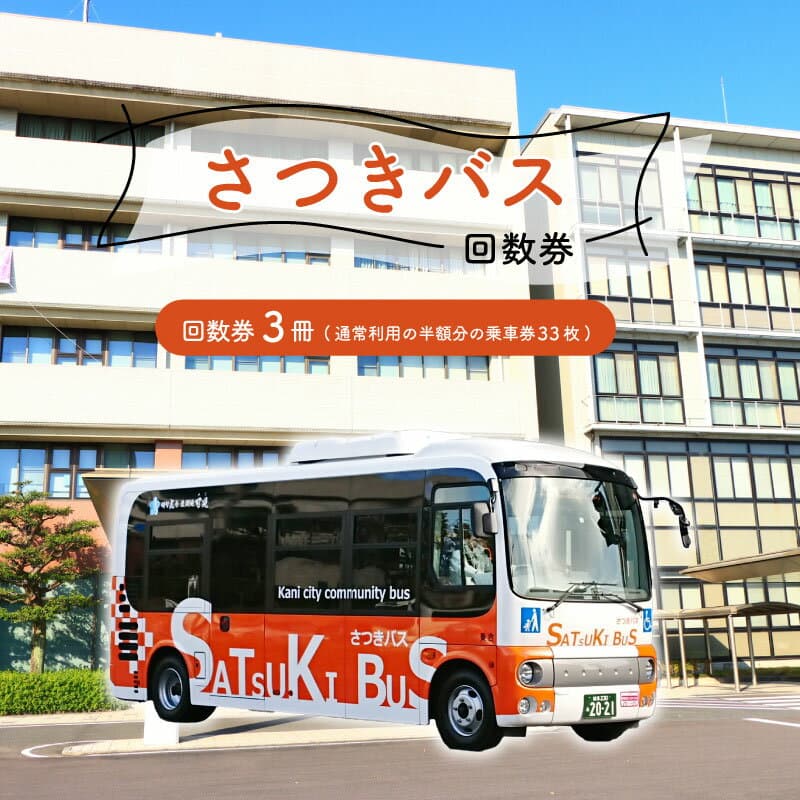 【ふるさと納税】 さつきバス 回数券 3冊 岐阜県 可児市 交通券 移動 車椅子 コミュニティバス 市内 循環バス バス券 乗車券 利用券 チケット 東濃鉄道 送料無料
