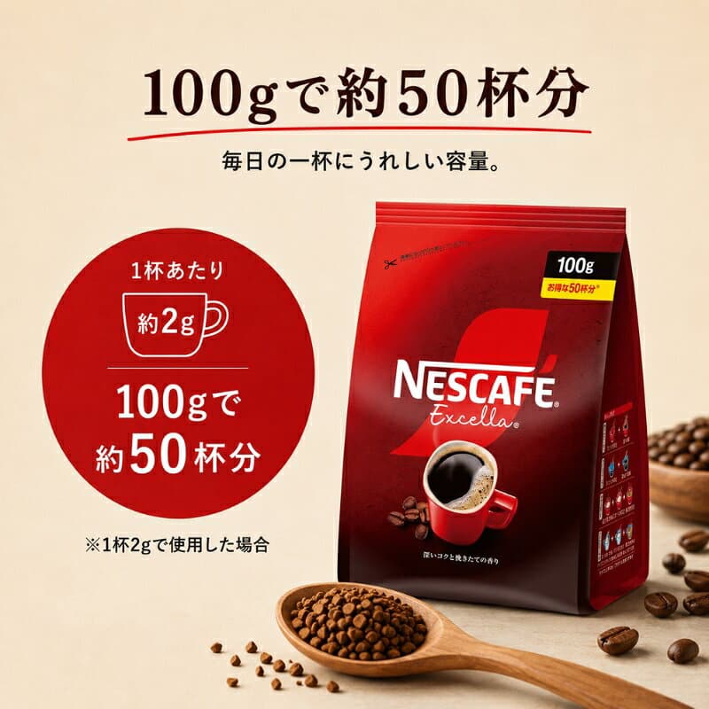 【ふるさと納税】コーヒー ネスカフェ エクセラ 詰め替え つめかえ用袋 × インスタント 日用品 まとめ買い ホット アイス カフェラテ 深いコク 挽きたての香り アウトドア 静岡県島田市　インスタント コーヒー アウトドア 日用品 まとめ買い 静岡 島田市 thumbnail 3