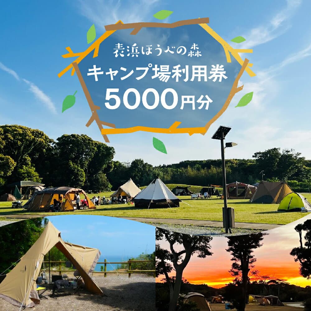【ふるさと納税】表浜ほうべの森キャンプ場利用券 5000円分 キャンプ場 ほうべの森 キャンプ BBQ 海岸 ピザ づくり 石窯 海 チケット 利用券 愛知県 田原市 渥美半島