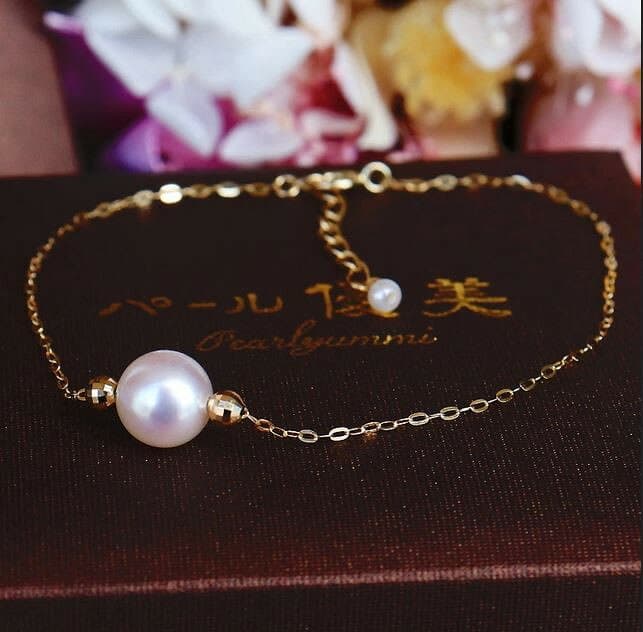 【ふるさと納税】 パール優美 真珠 ブレスレット K18 アクセサリー パール ゴールド ジュエリー 人気 三重県 伊勢志摩 伊勢 志摩 志摩市 冠婚葬祭 結婚式 プレゼント バレンタイン ホワイトデー おしゃれ / 志摩産 アコヤ真珠 1粒 真珠 ブレスレット シンプル 大人 スタイル thumbnail 2