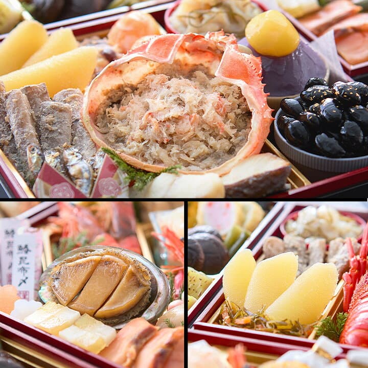 【ふるさと納税】京都祇園 岩元 冷蔵おせち三段重「匠」約3～4人前 カニ、ロブスター選択可 レビュー高評価［ 京都 祇園 老舗 料亭 完売必至の大人気おせち おすすめ 3人 4人 2027 正月 お祝いお節 京おせち グルメ お取り寄せ 通販 ］ thumbnail 3