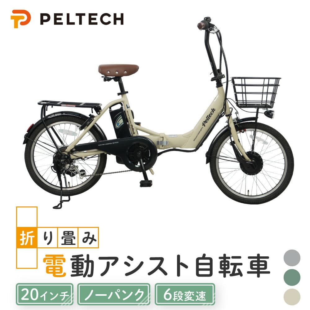 【ふるさと納税】PELTECH（ペルテック）ノーパンク 折り畳み電動アシスト自転車 20インチ 折り畳み外装6段変速 （TDN-212LN）【簡易組立必要】【 自転車 電動アシスト 電動自転車 サイクリング アウトドア スポーツ 大阪府 堺市】