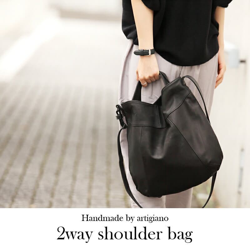【ふるさと納税】2way ショルダーバッグ 日本製 アルティジャーノ 【as-25cs】_ 2way ショルダーバッグ 斜めがけ 牛革 本革 ソフトシュリンクレザー バッグ レディース 姫路レザー シュリンクレザー 軽い 軽量 日本製 アルティジャーノ【G1274173】 thumbnail 2