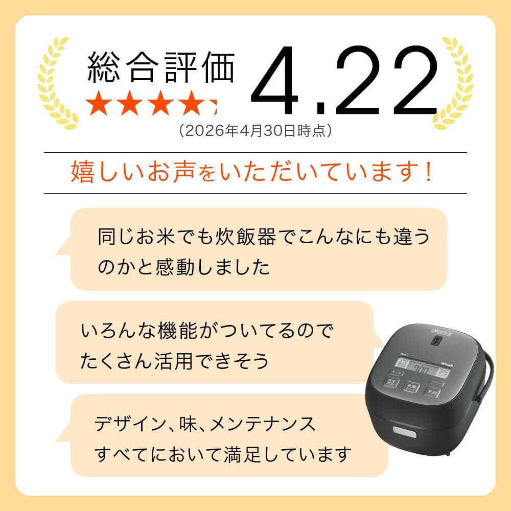 【ふるさと納税】タイガー魔法瓶 マイコンジャー炊飯器　JBS-B055KL 3合炊き【家電 電化製品 炊飯器 炊きたて 炊飯ジャー 遠赤 低温調理 ふっくら ごはん おいしい 大阪府門真市 キッチン家電 生活家電 新生活 】 thumbnail 2
