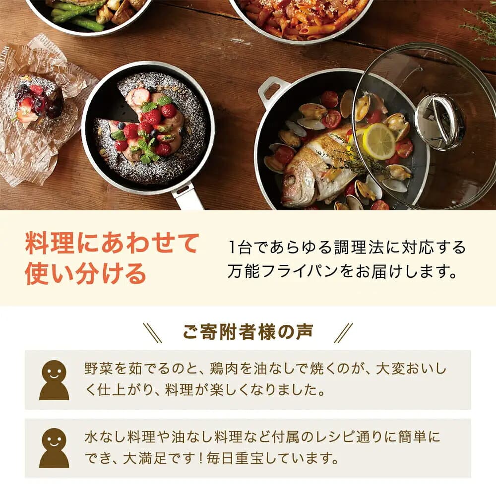 【ふるさと納税】フライパン オールパンゼロ 選べる サイズ カラー 組み合わせ ガラス蓋 レシピ付き 取っ手が取れる 日本製 ガス・IH対応 調理器具 キッチン 日用品 ギフト アサヒ軽金属　お届け：ご入金から3週間程度でお届け thumbnail 2