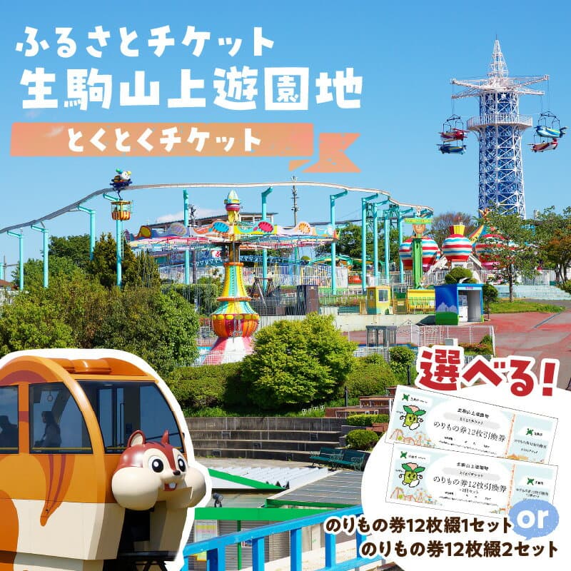 【ふるさと納税】【ふるさとチケット】生駒山上遊園地 とくとくチケット（のりもの券）遊園地 チケット 生駒山 山頂周辺 見晴らし 絶景 大阪平野 奈良盆地 観光 旅行 子供 奈良県 生駒市 送料無料