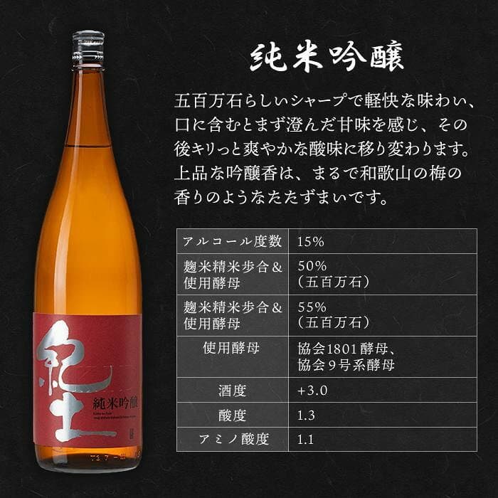【ふるさと納税】紀土　純米・純米吟醸・純米大吟醸酒　720ml　3本セット | 海南市 酒蔵直送 地酒 飲み比べセット 純米酒 吟醸酒 人気 おすすめ 日本酒 和食に合う 晩酌 贈答用 ギフト お祝い お取り寄せふるさと納税 thumbnail 3
