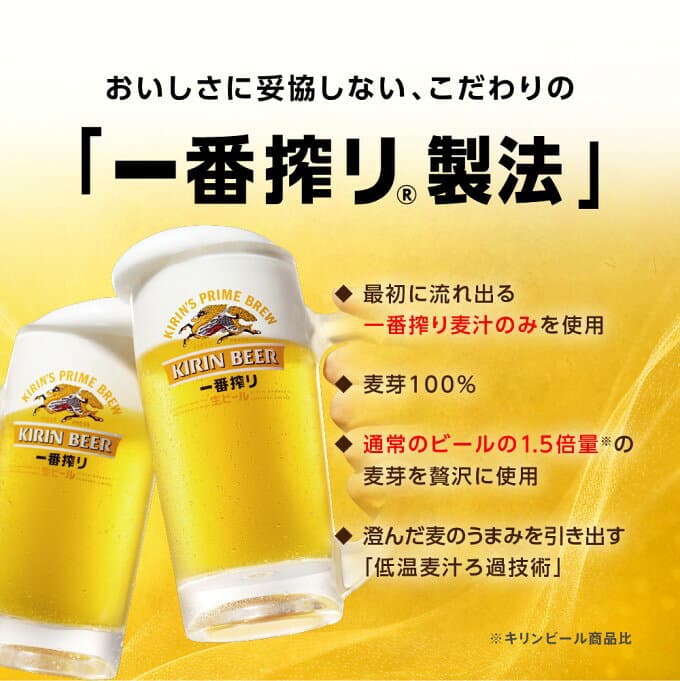 【ふるさと納税】【選べる定期便】キリン一番搾り 生ビール 福岡工場産 ビール キリンビール お酒 アルコール飲料 お届け 一番搾り麦汁 麦100％ すみきった味わい 晩酌 飲み会 家飲み 宅飲み thumbnail 3